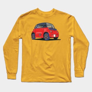 Citroen Ami electric car in red Long Sleeve T-Shirt